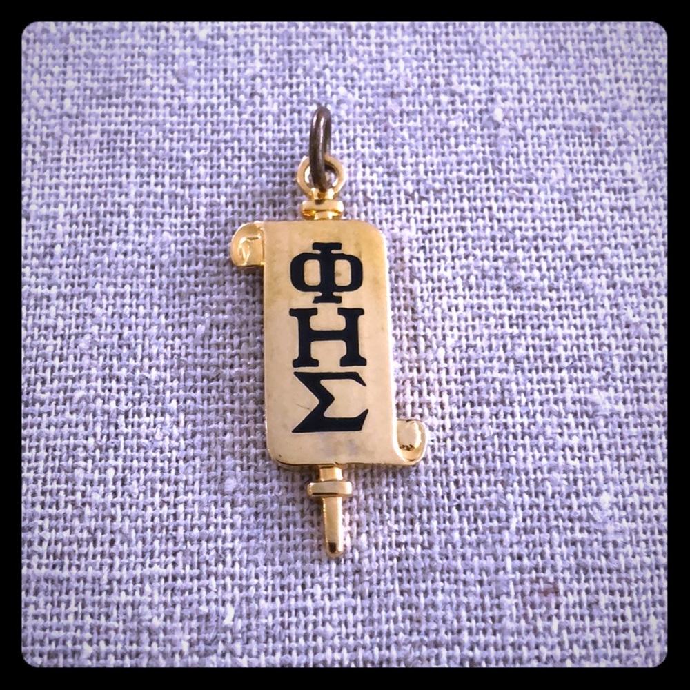 Greek letter fraternity charm